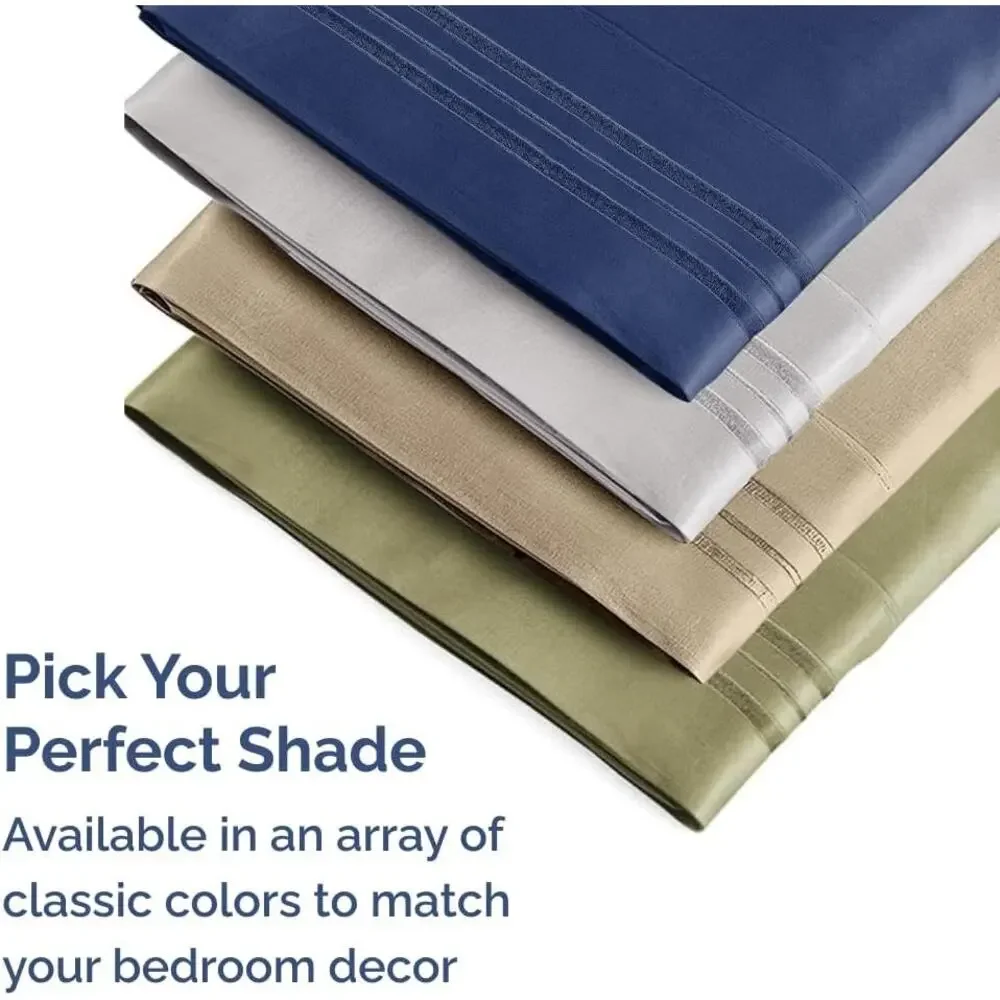 King Pillow Cases Set Of 2 - Ultra Soft Pillowcase Covers - Sage Green